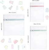 Flintronic Mesh Laundry Bags 5pc Zippered Set for Delicates Bra Lingerie view 2