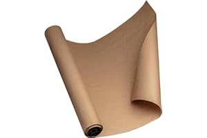 DIY CREW Brown Kraft Paper Roll - 30 Inch x 150 Feet - USA Made - Recycled Material - Wrapping Paper - Ideal for Packing, Shipping, Packaging, Bulletin Board, Arts & Crafts, Banner, Table Covering