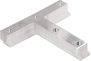 Stainless Steel Mending Bracket Plate ULIFESTAR T Type Mending Plate,Flat Repair Plate for Wood,Metal Straight Fixing Joining Shelf Support for Shelves,Furniture and Cabinet 4Pack (4.7‘’x4.7'')