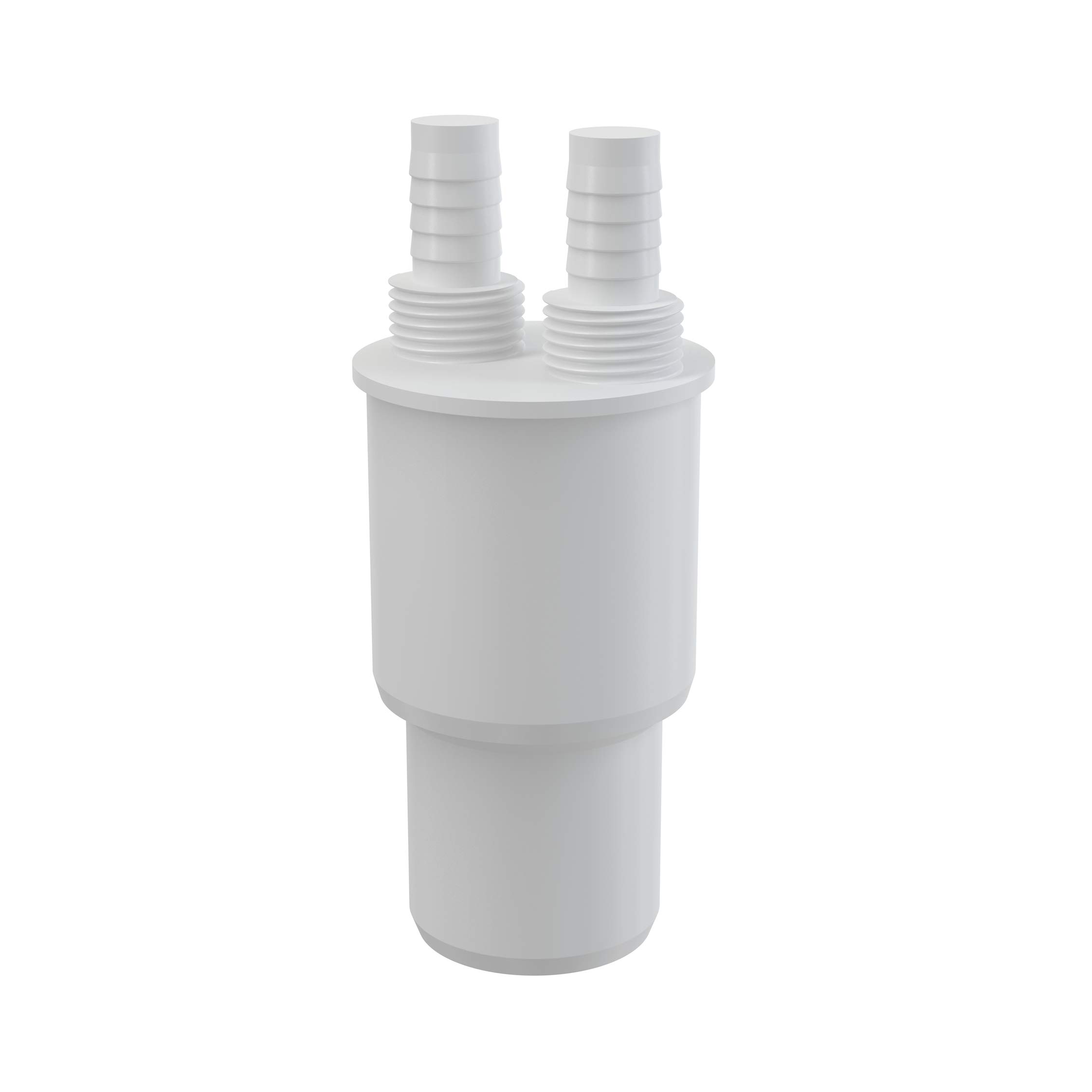 White Plastic Reduction Connection Reducer to Waste 40/50xG1/2" Hose Connector