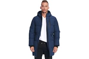 Alpine North Jasper Men’s Vegan Down Winter Coat – Warm Insulated Puffer Coat with Hood For Men