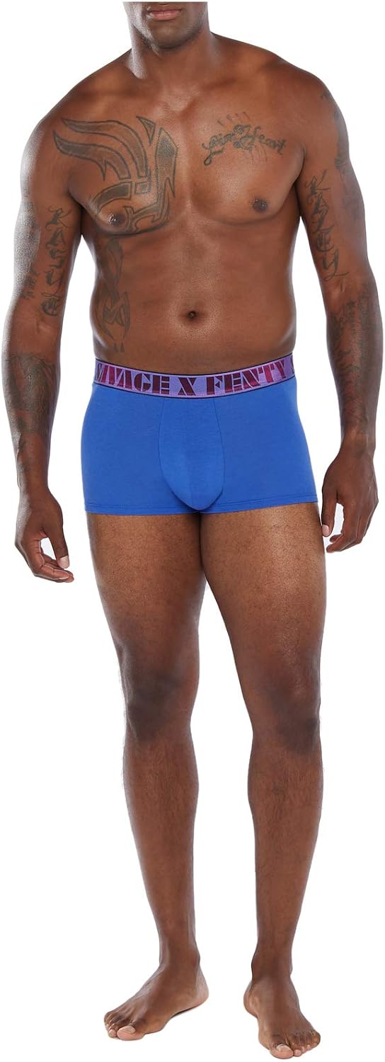 Savage X Fenty Men S Boxer Trunks Iridescent Wb Blue Cyber Cafe Large Amazon Co Uk Clothing