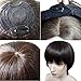 Namecute Top Wiglet Womens Top Hairpieces Clip in/on Hair Short Black Mix Brown Color Heat Resistant Synthetic Mix Human Hair Bang for Thinning Hair, Hair Loss ，Alopecia
