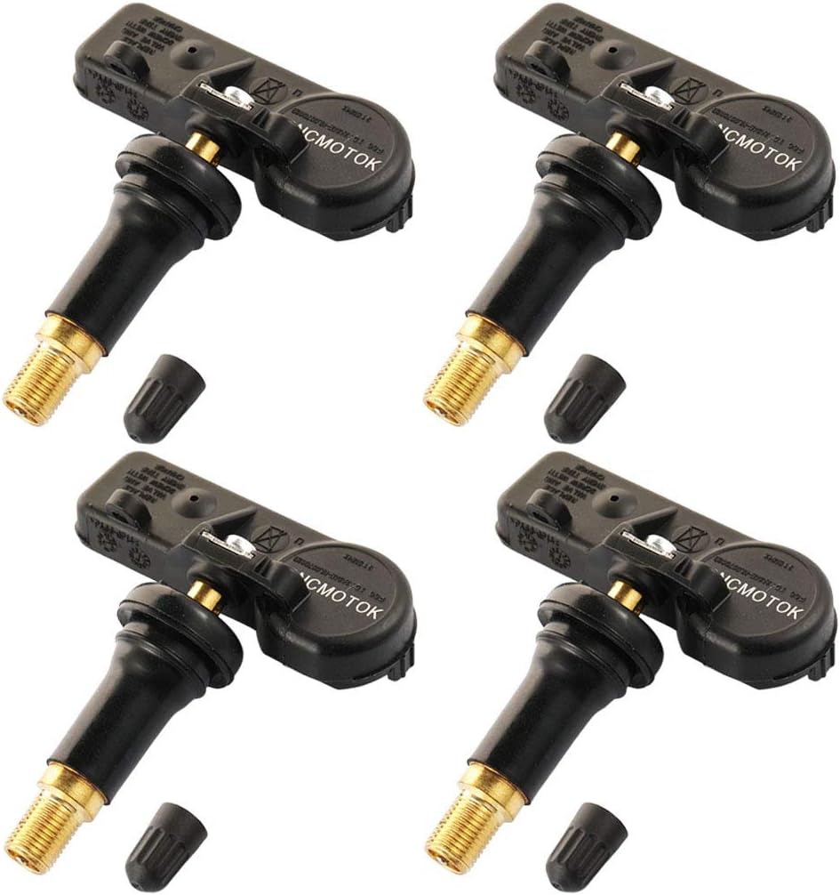 CNCMOTOK 13586335 13581558 Tire Pressure Sensor Rubber 315MHZ TPMS Monitoring System Set of Four(4) Compatible with GM Buick Cadillac GMC Pontiac