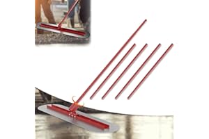 NOLIVEN Concrete Bull Float Tool Kit, 47'' x 8'' Concrete Float, Round End Stainless Steel Trowel Board Kit Tool, Cement Trowel Tools Float Bracket, Handle Concrete Tools Finishing with Handles