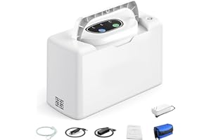 makoxyin Portable Oxygen Generator 3L O2 Generation System-35% with Bag for Travel Use, White