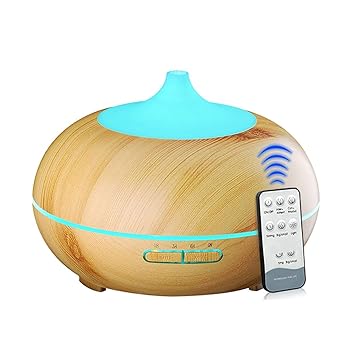 Výsledok vyhľadávania obrázkov pre dopyt 300ML Aroma Diffuser Aromatherapy Wood Grain Essential Oil Diffuser Ultrasonic Cool Mist Humidifier For Home Remote Control
