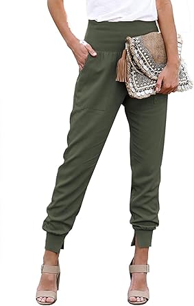 Elastic cuffed casual jogger pants Clearance