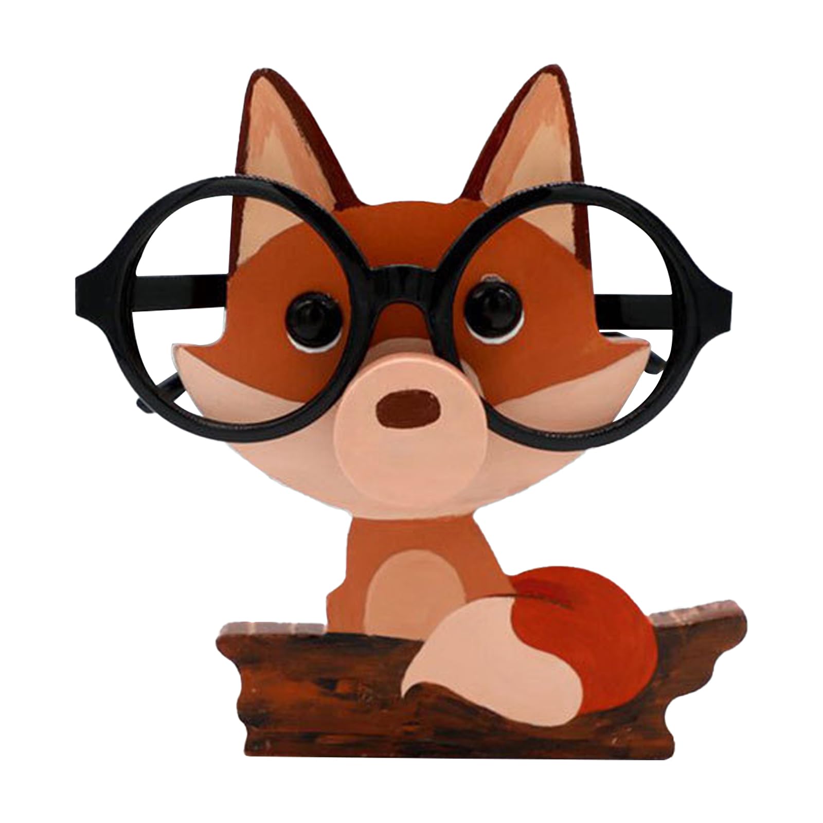 KASESSS Wood Glasses Holder, Glasses Stand, Fox Puzzle Glasses Holder Stand, Glasses Holder for Men, Glasses Holder for Women, 3D Wooden Puzzle Spectacle Holder, Home Desk Decoration for Kids Adults