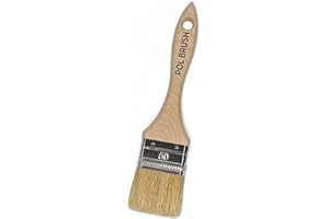 2 inch (5cm) European Professional Paint Brush - Natural Bristle/Wood Handle - for Paint Job with Acrylic, Chalk, Oil Based, 