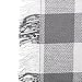 DII Heavyweight Fringed Check Tabletop Collection, Table Runner, 14x72, Gray
