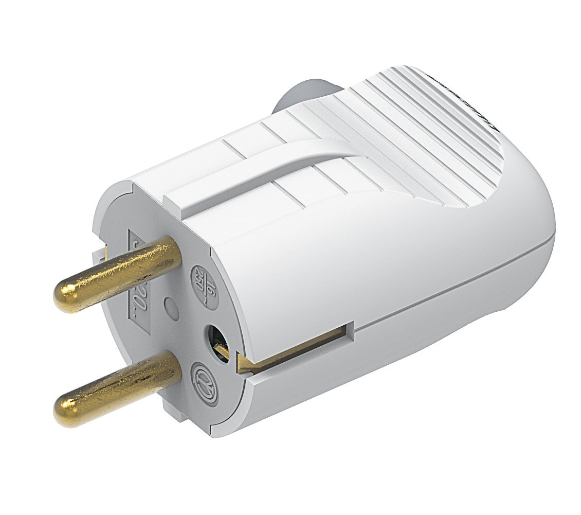 BTicino s2020ge Steering Wheel 2 P + T Plug 10/16 A, Standard German/Italian/French, Anthracite, White, S2020DE