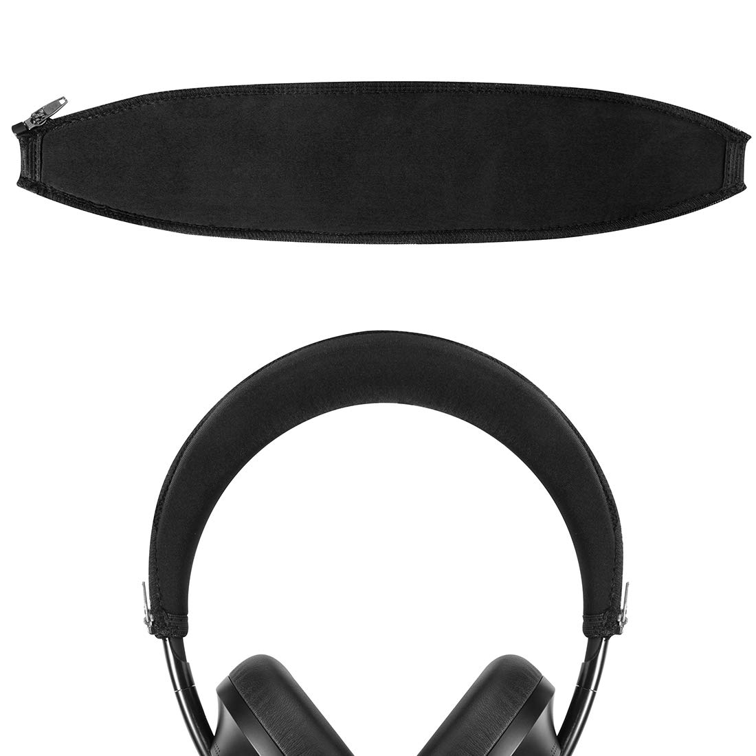 Geekria Flex Fabric Headband Cover Compatible with Bose 700NC (794297-0100) Noise Cancelling Headphones, Replacement Repair Part, Easy DIY Installation (Black)