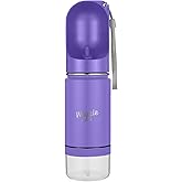 Waggle Bottle Stainless Steel Dog Travel Water Bottle, Vacuum Insulated Portable Dog Water Dispenser, Drink Cup and Snack Container On The Go, Outdoor Walking, Hiking, Travel (Lavender)