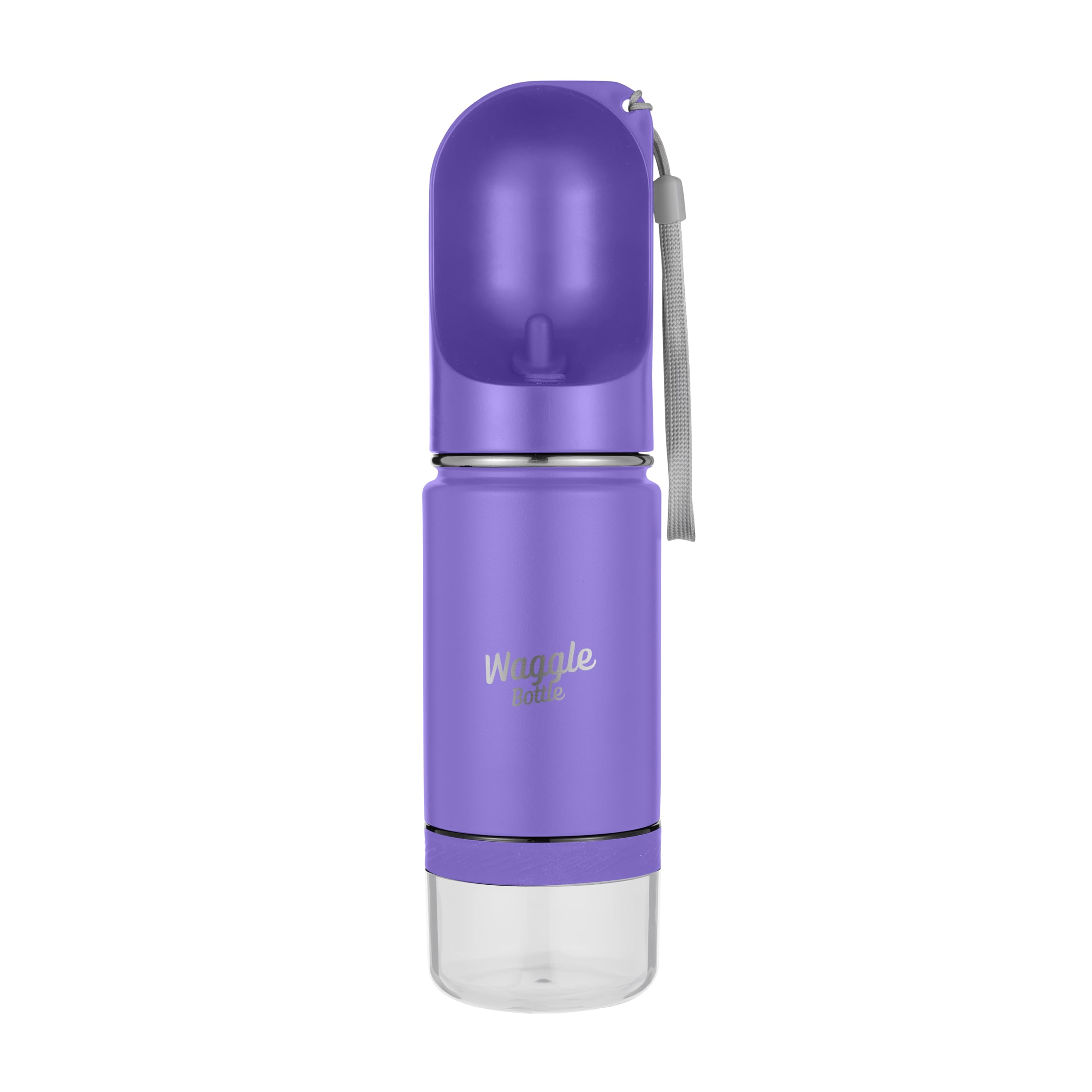 Photo 1 of Waggle Bottle Stainless Steel Dog Travel Water Bottle, Vacuum Insulated Portable Dog Water Dispenser, Drink Cup and Snack Container On The Go, Outdoor Walking, Hiking, Travel (Lavender)