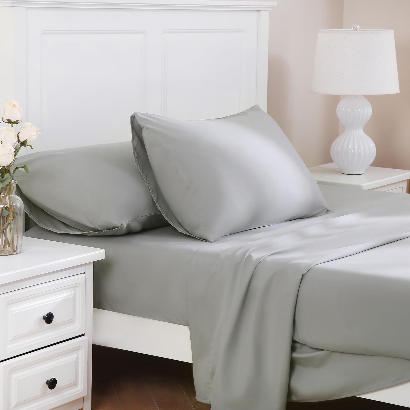 MEISHANG Twin Size Sheet Set, Soft Breathable