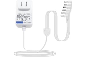 OUSALY 4.5V Power Adapter Compatible with Lemax Lighted Accessory 94566 94563 94564 94565 74295 74269 74707 84428 44242 Christmas Halloween Village Lights Micro Lighting Building Decor(6 Output White)
