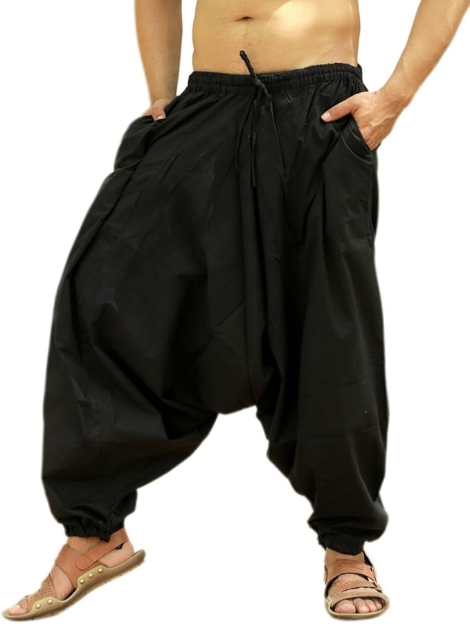 Sarjana Handicrafts Indian Unisex Cotton Harem Pants Genie Baggy Yoga
