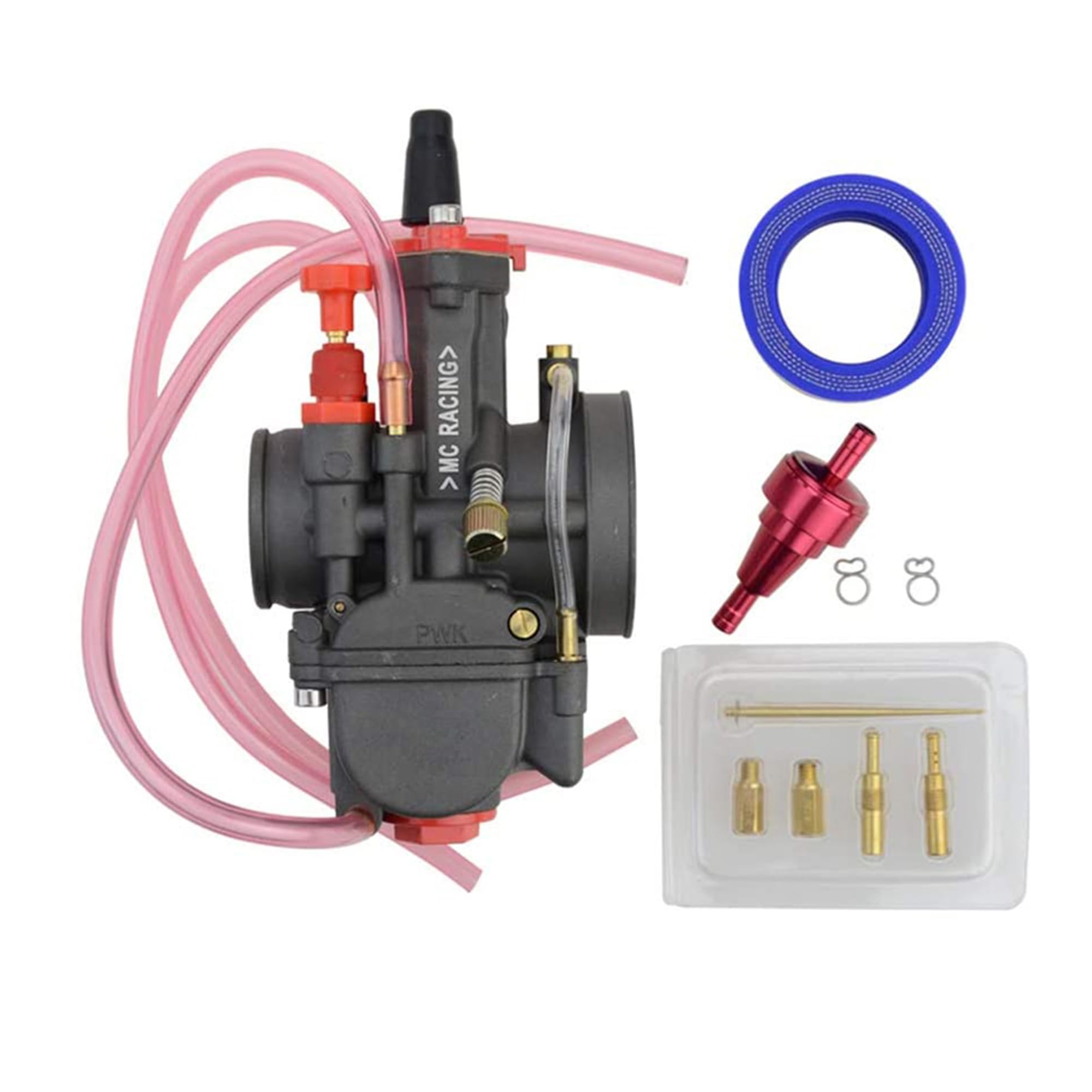 GOOFIT 34mm PKW Carburetor Motorcycle Carb Racing with the piece of CNC Replacement For the Courtyard of the Dirt Bike Motorcycle ATV
