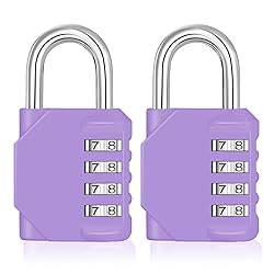 ZHEGE Combination Lock Outdoor 2 Pack, 4 Digit