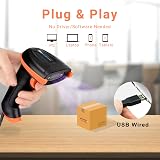 Tera L5100Y 1D Laser Barcode Scanner USB Wired Long Range High Speed Reader view 3