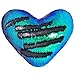 Play Tailor Sequin Heart Pillow with Insert Heart Shaped Reversible Sequins Pillows Decorative Cushion (13