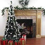 Northlight  31105056 Pre-Lit Pop Up Decorated Silver/Gold Artificial Christmas Tree with Clear Lights, 6'