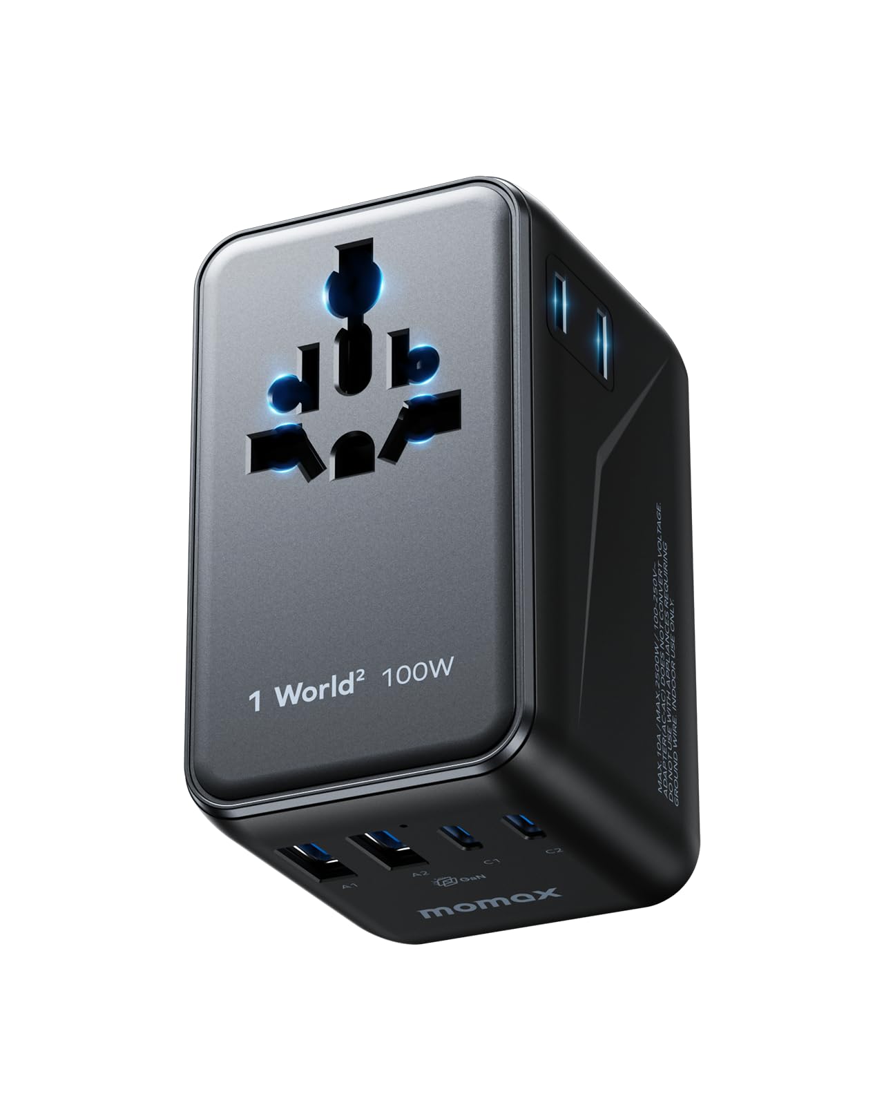MOMAX Universal Travel Adapter, GaN 100W