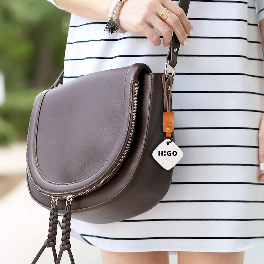 Key Finder Wireless Smart Tracker for Phone, Wallet, Keys Luggage Set Personal Belongings, Support Bluetooth Connection, Remote Control by Illumifun (White)