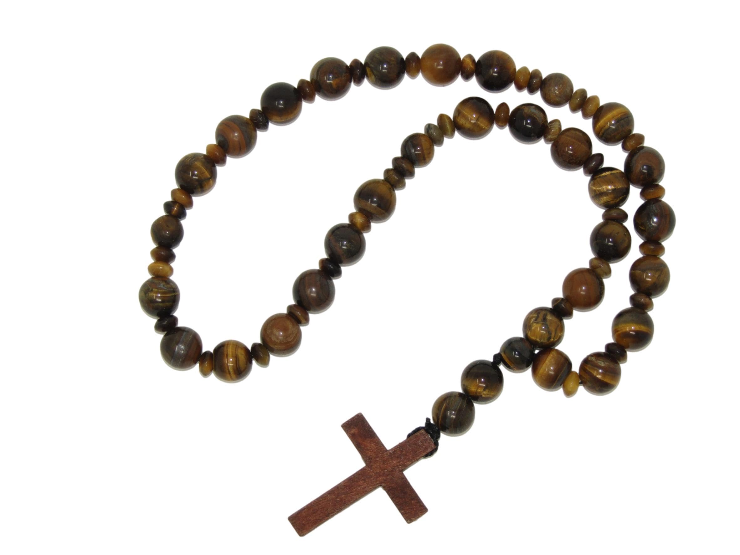 842 Anglican Prayer Beads, Anglican Rosary, Anglican Chaplet, 10mm Tiger Eye Gemstone Beads Handmade Design
