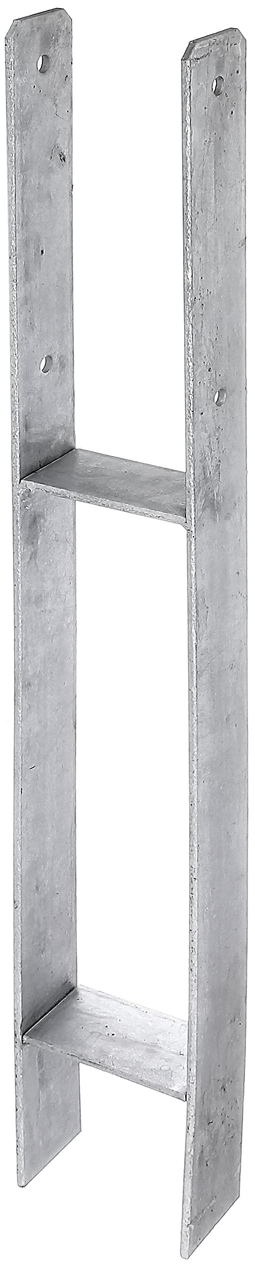 GAH-Alberts 213800 H-Post Base Hot-dip Galvanised, Total Height: 800 mm, Material Thickness: 6 mm lichte Breite: 111 mm
