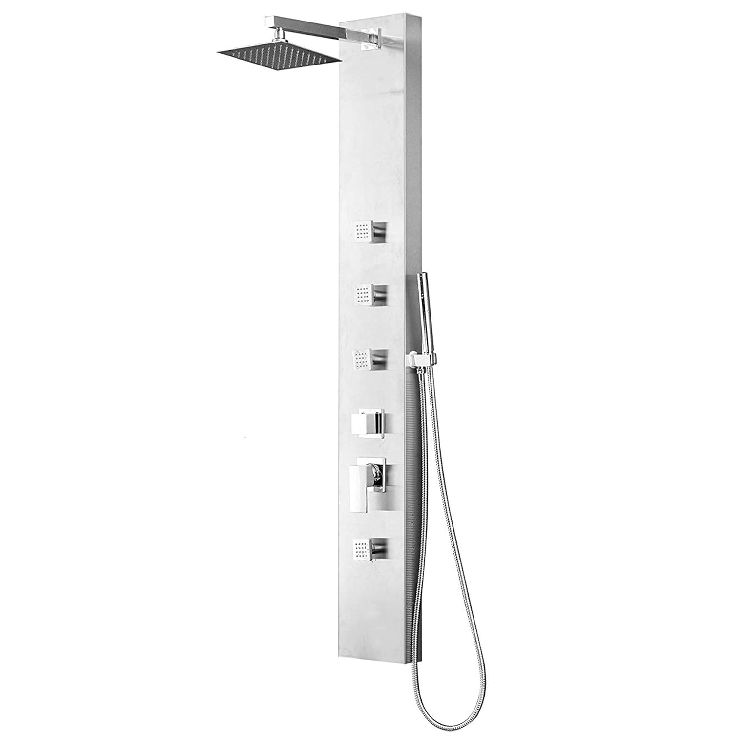 59" Stainless Steel Rainfall Shower Panel Tower Rain Massage System