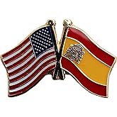 USA American & Spain Country Flag Bike Hat Cap lapel Pin