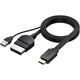 AUTOUTLET HDMI Adapter for Original Xbox Console, Plug &amp; Play, Liner Desgin | Native Component Signals HDMI Cable Compatible with Original Xbox Console