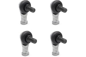 4 pcs SQ8-RS M8 8mm 90 Degrees Connector Ball Joint Rod End Right Hand Tie Bearing Male Steel Ball Bearing