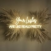 Your lashes are like really pretty neon sign, Beauty salon sign, Lashes Studio Neon Light, Lashes salon Led Sign, Custom Large Beauty Room Decor.Size:23inch-Warm White