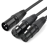 tisino XLR Y-Splitter Cable, Dual Female XLR to