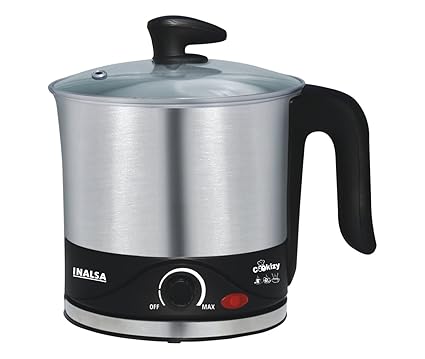 Inalsa Cookizy 1.5-Litre Kettle (Black/Grey)