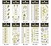 Kela Personalized Environmental Protection Temporary Bling Stickers Shiny Tattoo, 5 Sheets