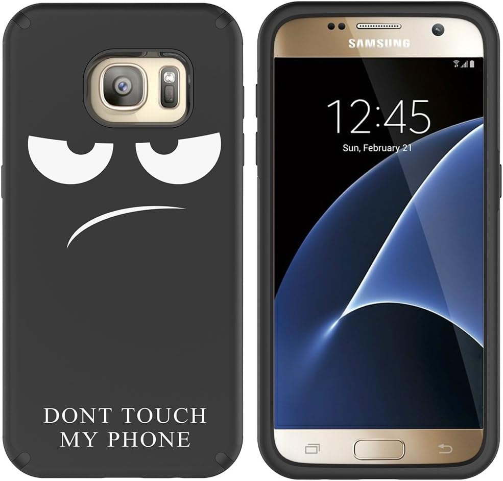 S7 Case, Galaxy S7 Case, MagicSky Slim Corner Protection Shock Absorption Hybrid Dual Layer Armor Defender Protective Case Cover for Samsung Galaxy S7 (Don't Touch)