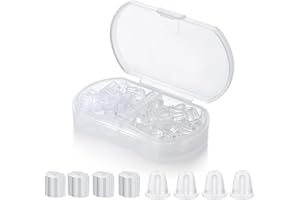 Kerryjewl Silicone Earring Backs,100pcs Clear Silicone Earring Backs Replacement Earrings Studs and Hoops,Hypoallergenic and Comfort Rubber Earring Backs for Studs, Non-Irritate Secure