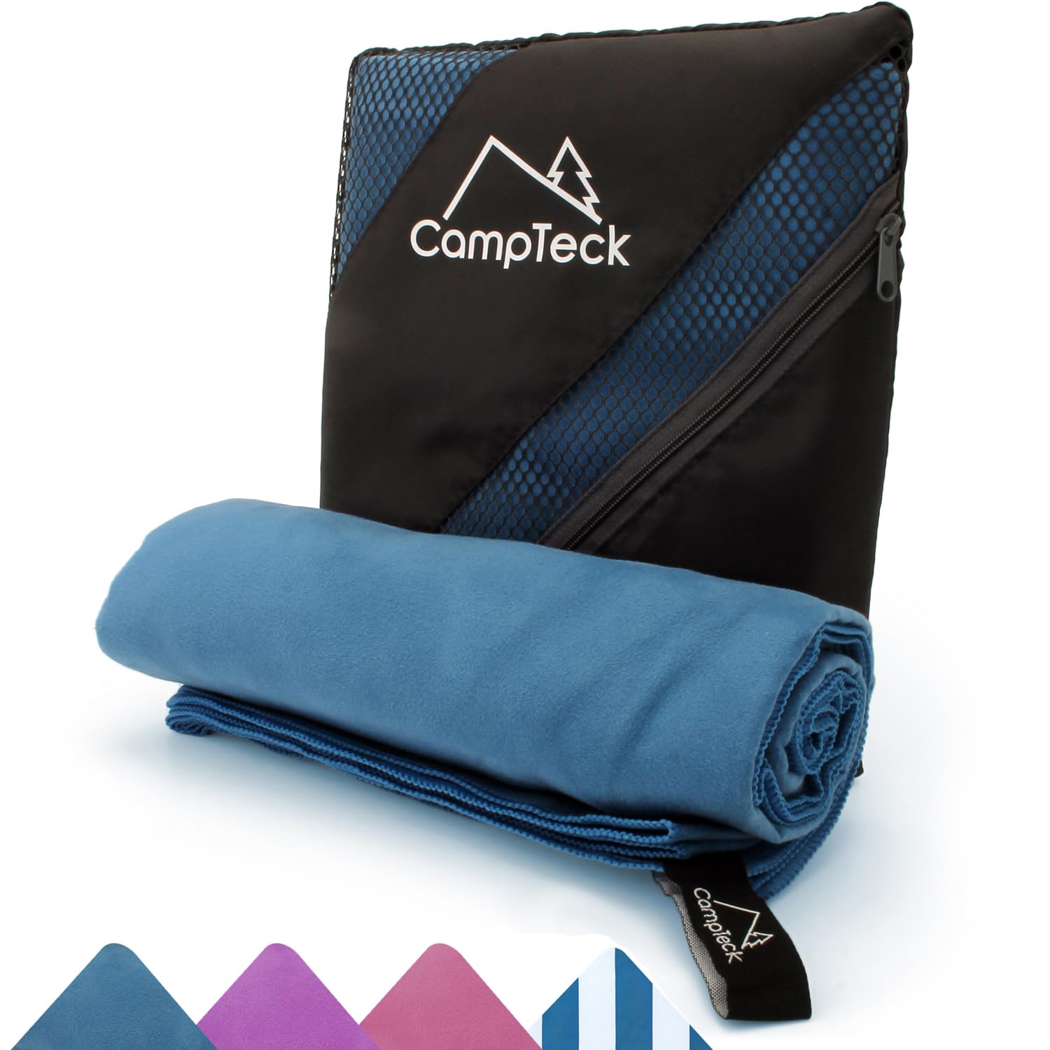 CampTeck U5535 Large (180x80cm) Lightweight and Compact Quick Dry Microfiber Travel Towel for Sports, Gym, Beach, Swimming, Yoga, Camping - Blue