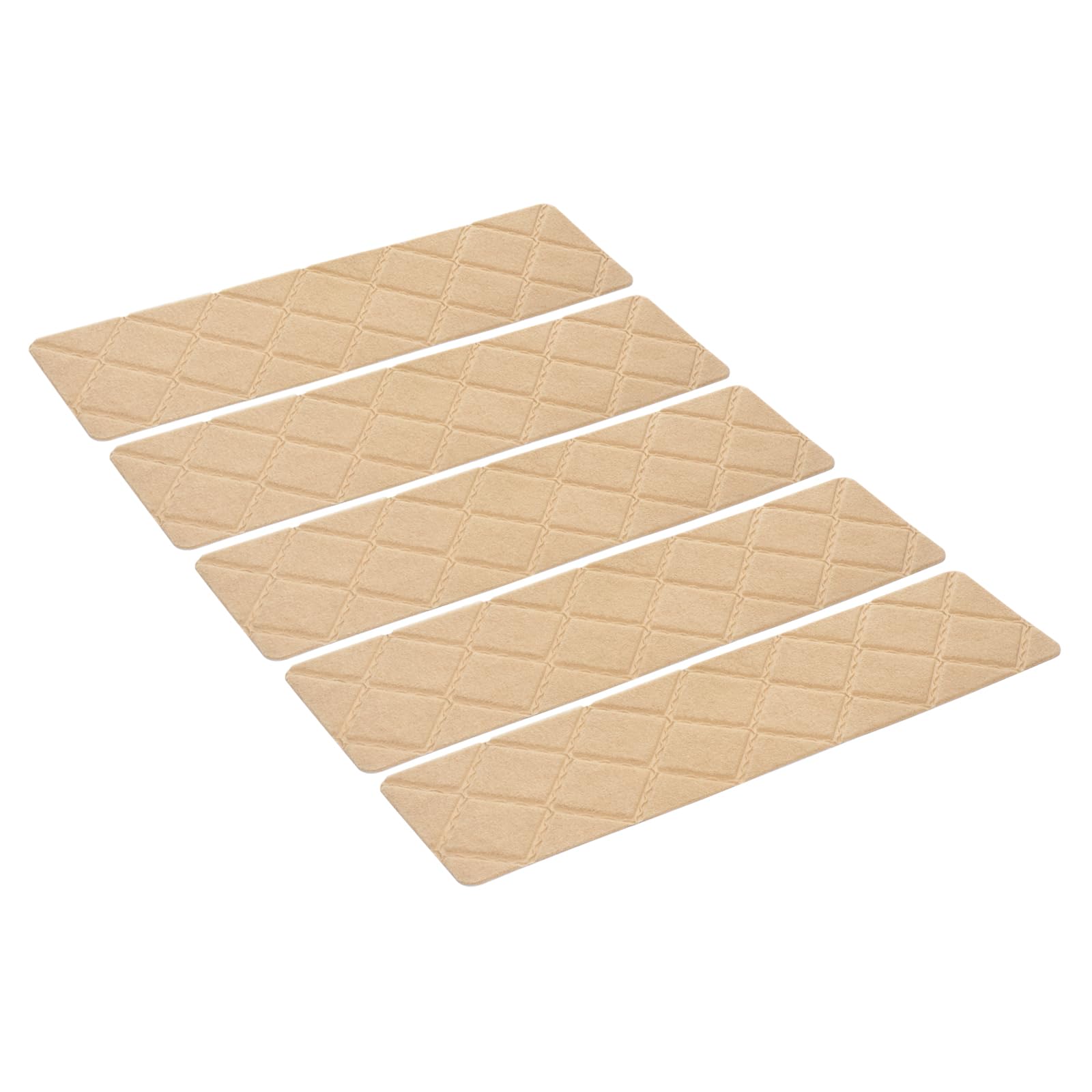 CoCud Non-Slip Stair Treads, 8" Width 30" Length, Polyester Fibre Slip Resistant Indoor Runner Carpet Mat Beige - (Applications: for Indoor Wooden Stairs), 10-Pieces