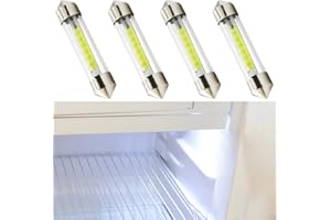 CCBASEBALL 4PCS RV Refrigerator Light Bulb, DC12V Replacement RV Fridge Light Bulbs, Super Bright Low Power Refrigerator Interior Light LED Bulb for Trailer Camper Motorhome
