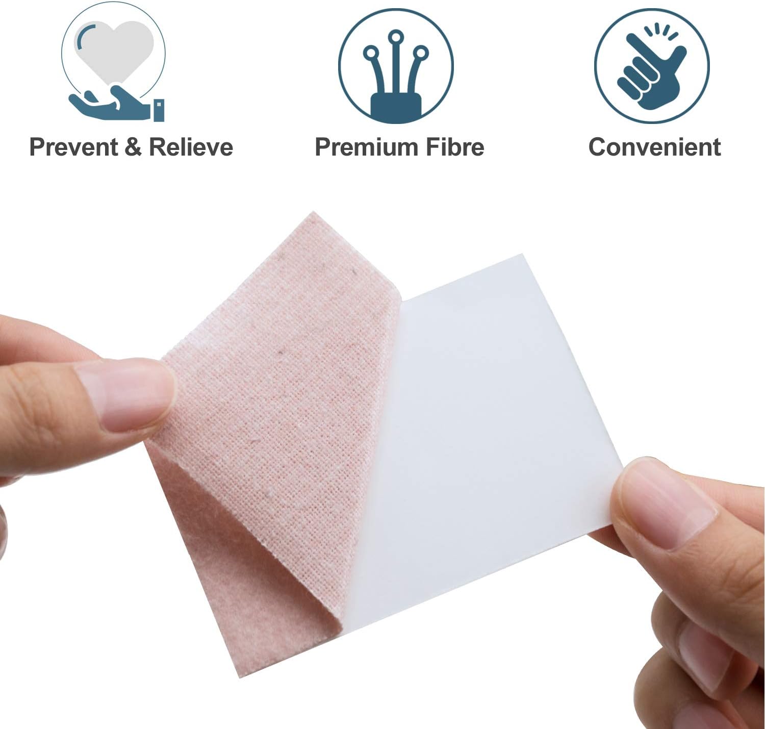 Sumifun Moleskin for Foot - Pack of 25 Adhesive Backing Blister Pads for Heel, Toe, Sore Foot Spots, Soft and Comfortable Fabric, Reduce Friction Pain: Health & Personal Care