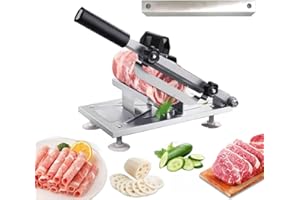 Emapoy Manual Frozen Meat Slicer Stainless Steel Meat Cutter Mutton Beef Roll Meat Cheese Food Slicer Vegetable Sheet Slicing