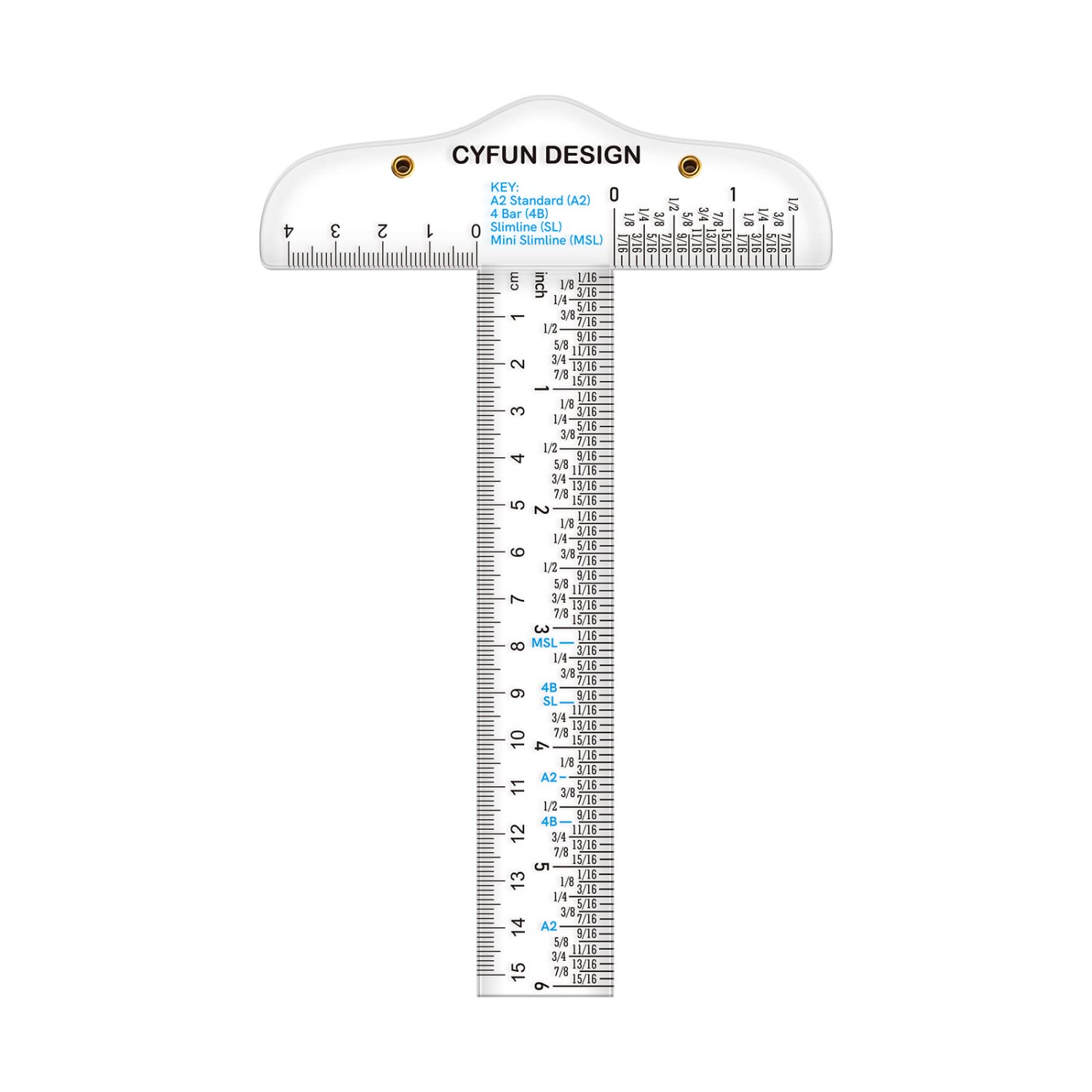 OTCRAFT 6 Inches/15cm Acrylic Clear T-Square Ruler, inches and Metric, T Square Ruler, Transparent, T Ruler, for Crafting Drafting and General Layout Work Art Framing & Drafting Scrapbooking Crafting