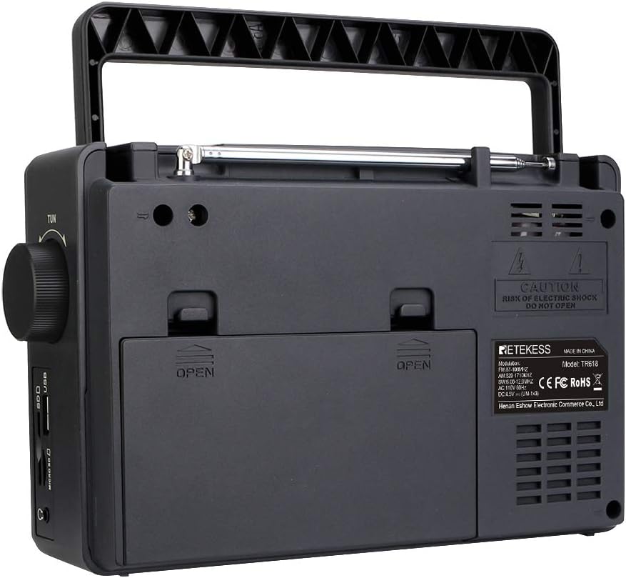 Retekess TR618 Shortwave Radio AM FM Radio Portable Transistor Analog Radio MP3 Player with Earphone Jack Operated by 3 D Batteries or AC Power: Home Audio & Theater