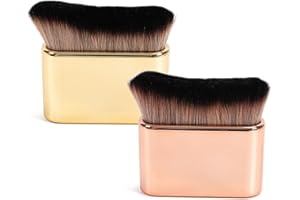 2 Pack Self Tanner Brush, Body Makeup Brush Kabuki Foundation Brush Applicator for Body Foundation, Self Tanning Lotion, Loos