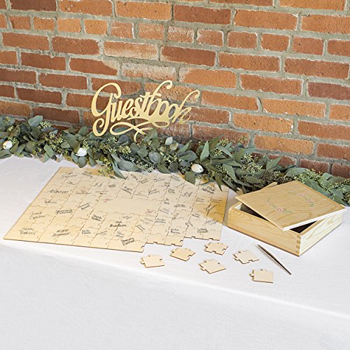 Cathy's Concepts Personalized Wedding Guestbook Puzzle Tan - Thumbnail 2